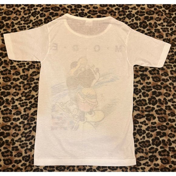 Vtg 1980s DISNEY CHARACTER FASHIONS MICKEY MOUSE MODE T-Shirt Medium Suitcase - Picture 4 of 10